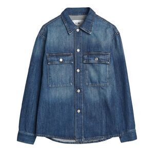 NN07 Mens Roger 1859 Shirt Jacket Large Blue Denim - NWT $330